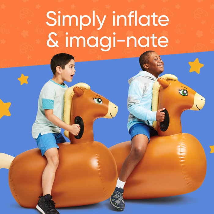 Hearthsong Inflatable RideOn Hop 'N Go Horses, Set Of 2 & Reviews
